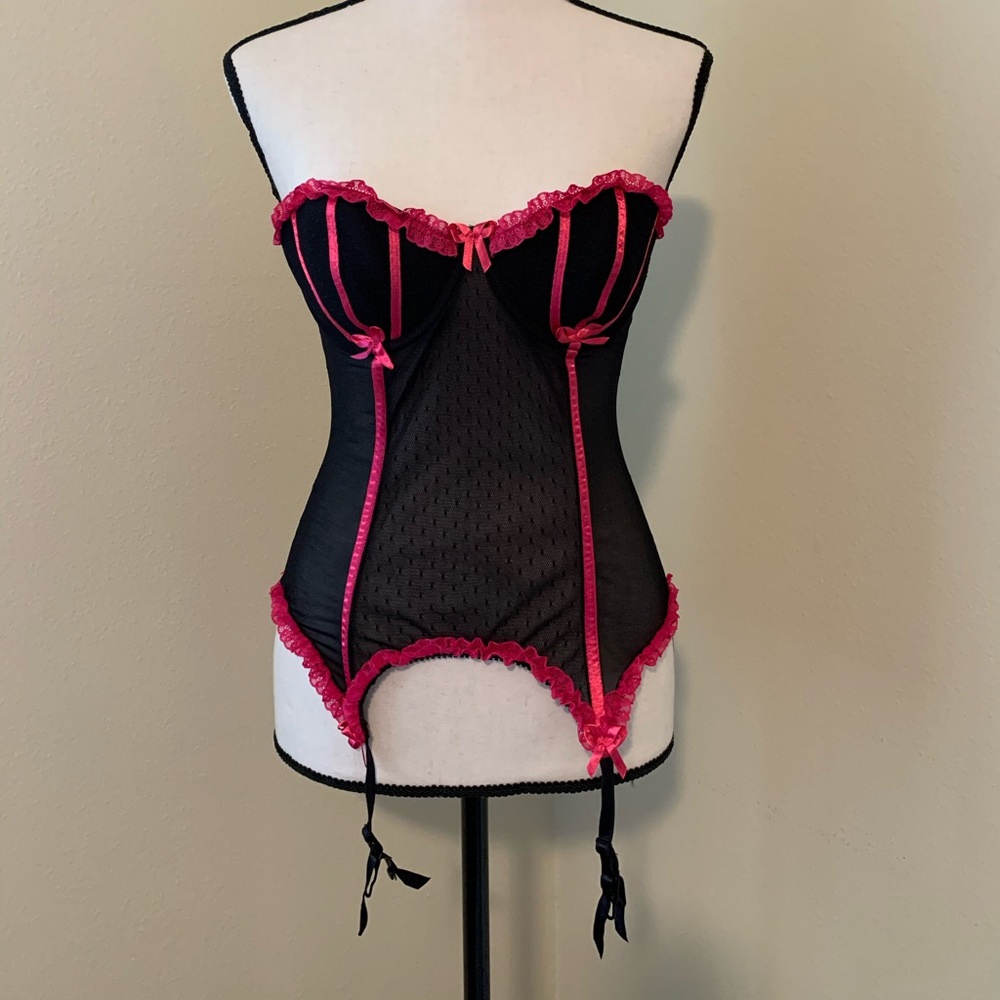 Black and pink bustiers from Victoria’s Secret